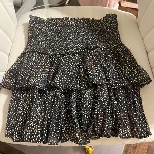 Reset skirt black with cute polka dots size small